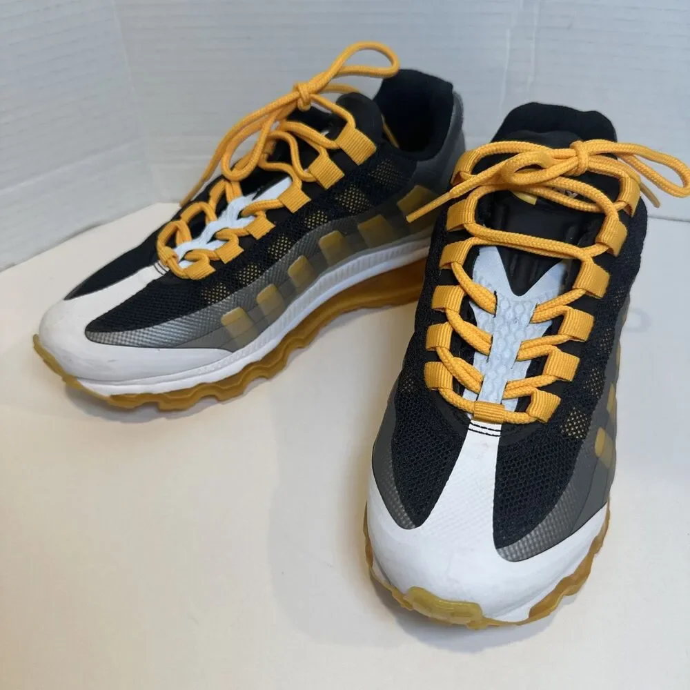 Nike Air Max 95 Orange Silver White Black Running Shoes Low Top Sneakers Neon 6